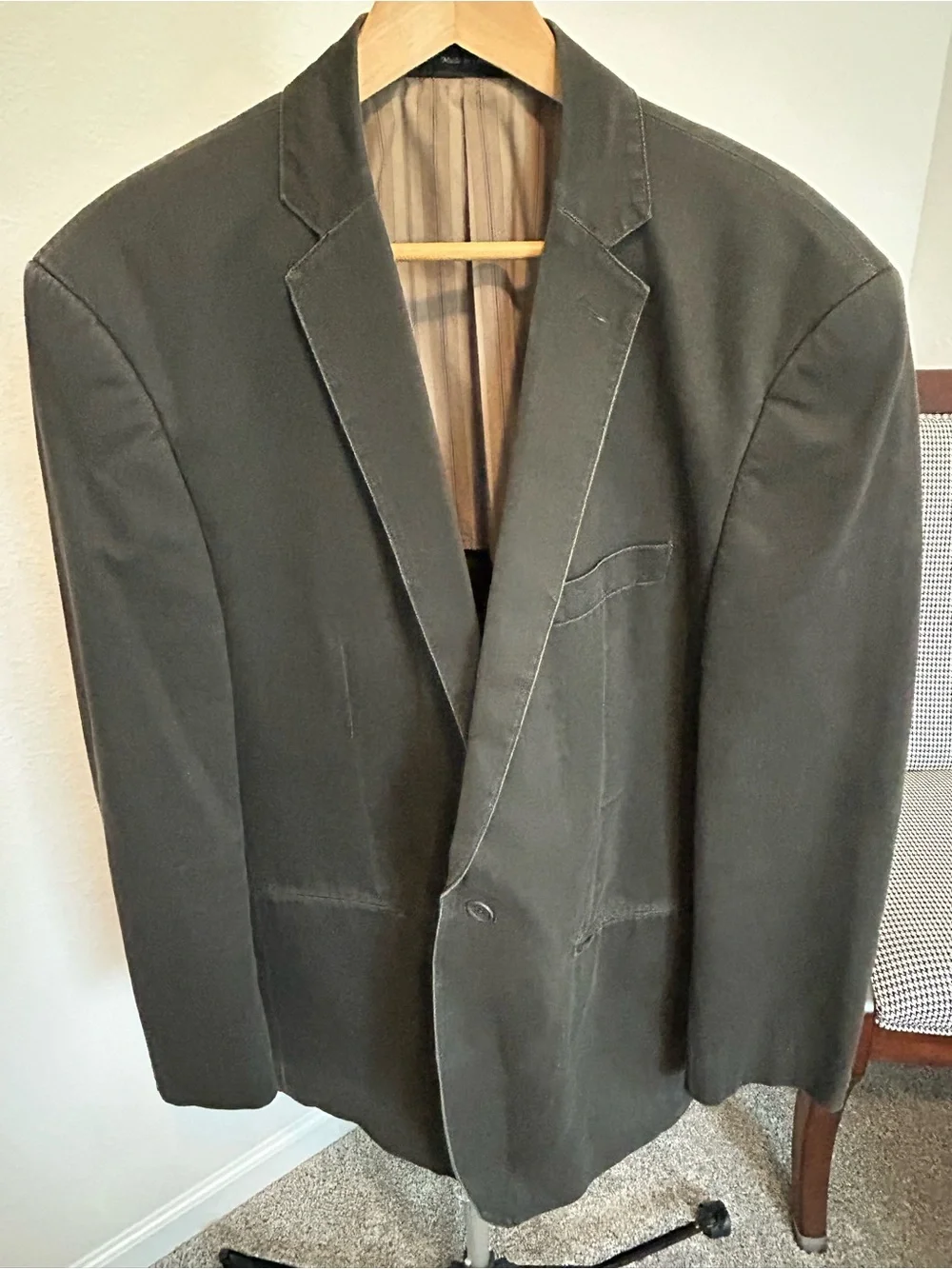 Men's Black Blazer - Calvin Klein  Classic Single-Breast Jacket  42R mens Macys